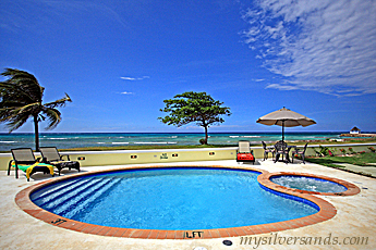silver sands villa jamaica on the sea front