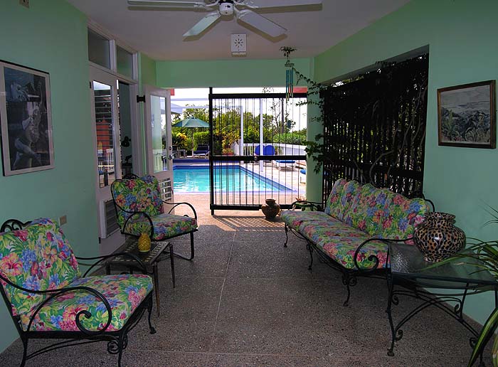 breezy cool verandah poolside