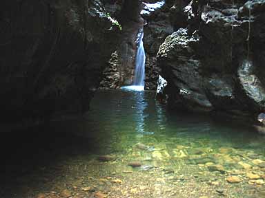 Quashies river caves waterfall