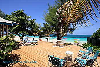 queen's cottage deck and sea view