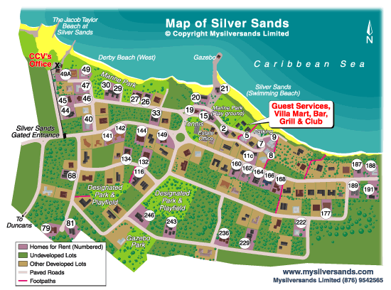 Map of Silver sands