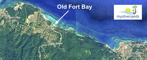 map of north coast showing location of old fort bay