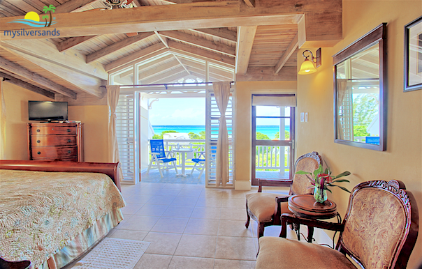 master bedroom opens to the balcony and sea view