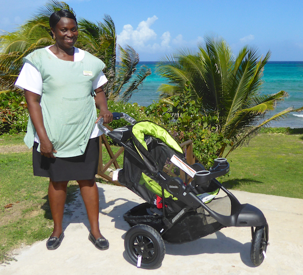 Linda with pushchair