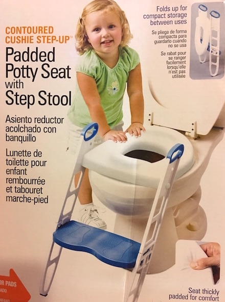 padded potty seat with step stool
