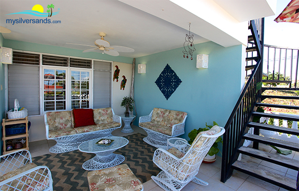 shaded area of the verandah