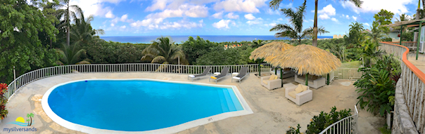 ladywood villa panorama of pool and sea view
