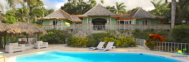 ladywood villa pool and house