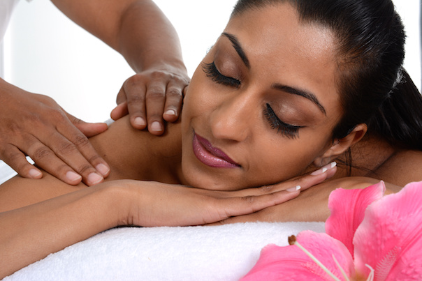 lady getting a massage