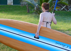 carrying paddle board