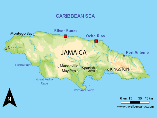 Map of Jamaica