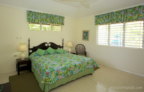 master bedroom of honeycomb villa at silver sands villas jamaica