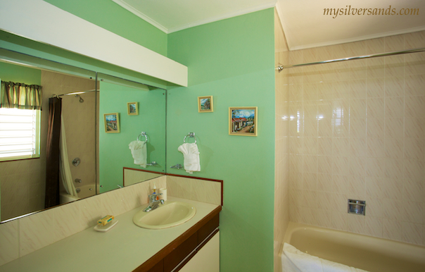 bathroom two en suite of honeycomb villa, silver sands jamaica