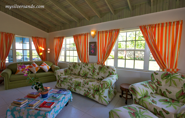 living room area at blue moon villa silver sands jamaica