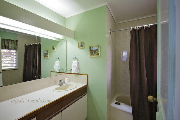 typical bathroom at honeycomb villas silver sands jamaica