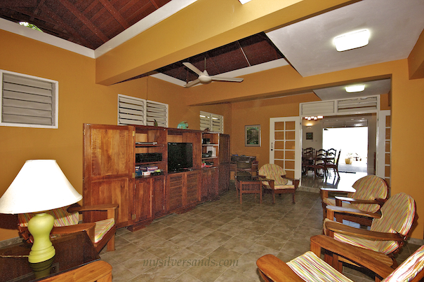 entertaiment room at honeycomb villa silver sands jamaica
