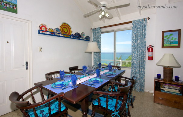 indoor dining at santa margherita villa in silver sands jamaica