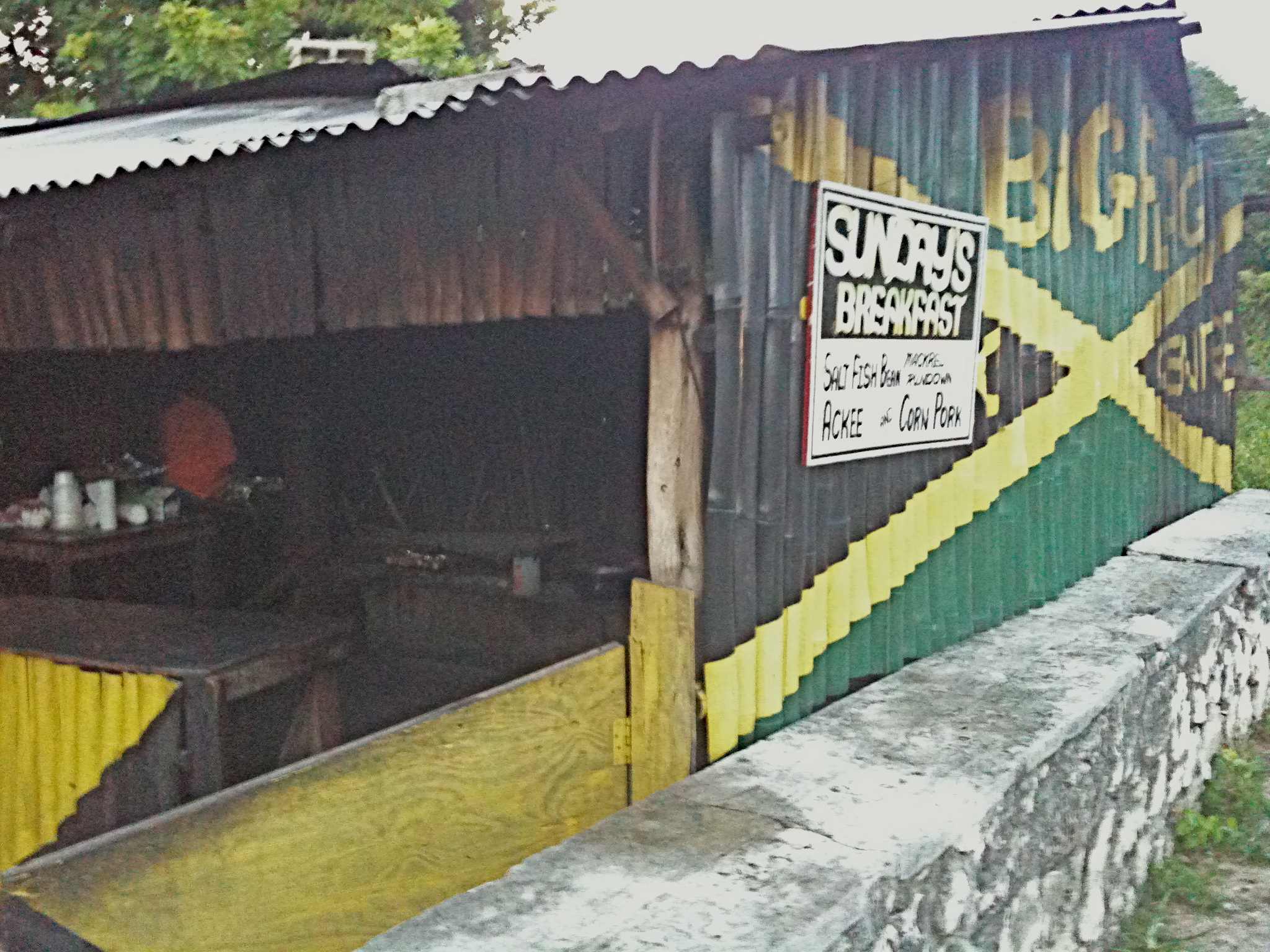 big flag jerk centre near flamouth jamaica