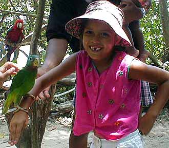 asha with parrot