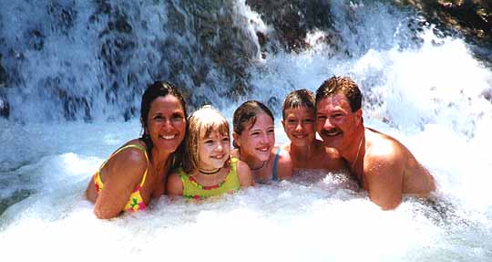 The Bengel family at dunn's river fall