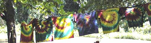 t-shirts on display along the martha brae river