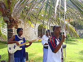 Power House playing on the beach in front of Endless Summer.