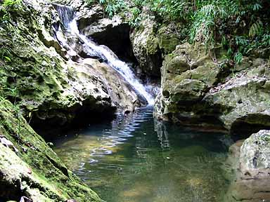 waterfall from mini dam