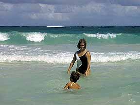 Silver sands on a rough and windy day