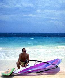 Silver Sands is regarded by many as a windsurfers' paradise and there quite a number of visitors, both local and foreign, who look forward to the strong winds which often blow here.