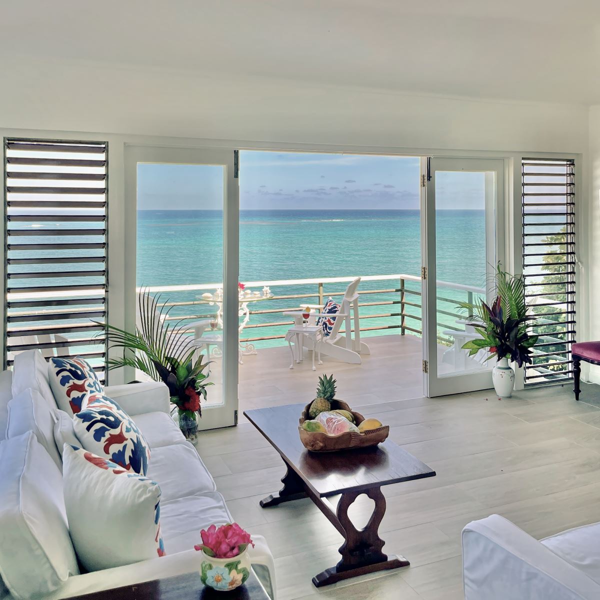 worthy view villa living room and sea view
