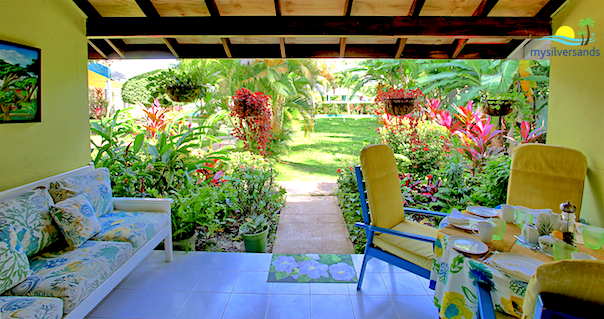 verandah to garden