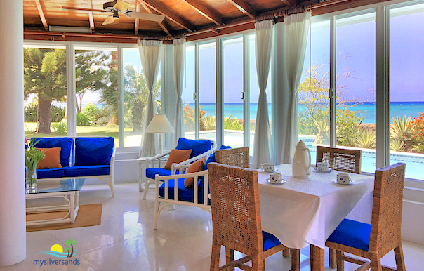 Breakfast table and rattan lounge suite