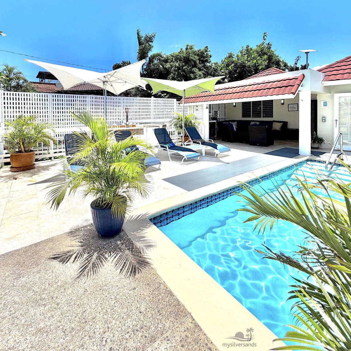 swimming pool and villa
