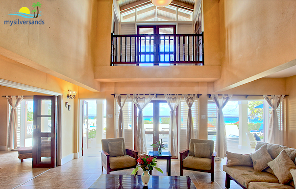 living room to poolside