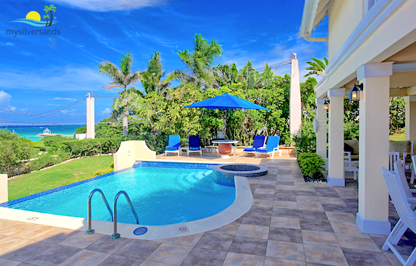 pool and view of gazebo