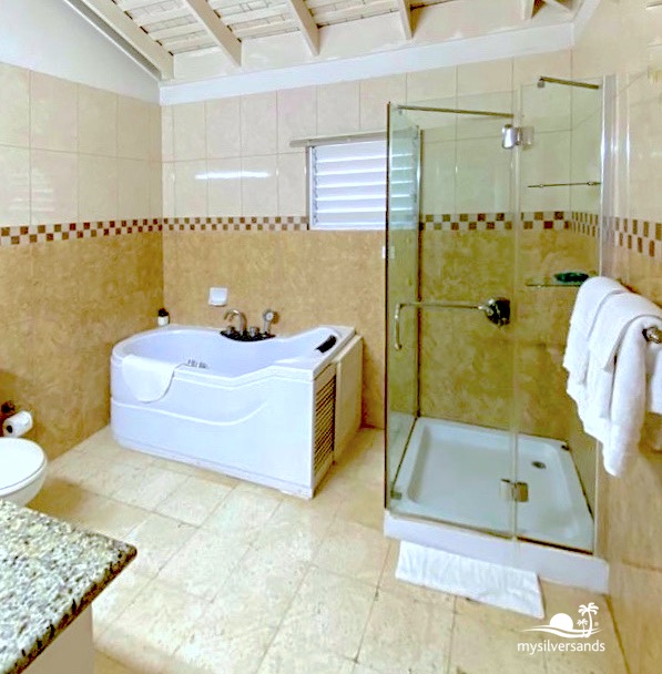 bedroom 3 has en suite bathroom with whirlpool tub and separate shower
