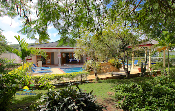 garden, pool and buena vista villa