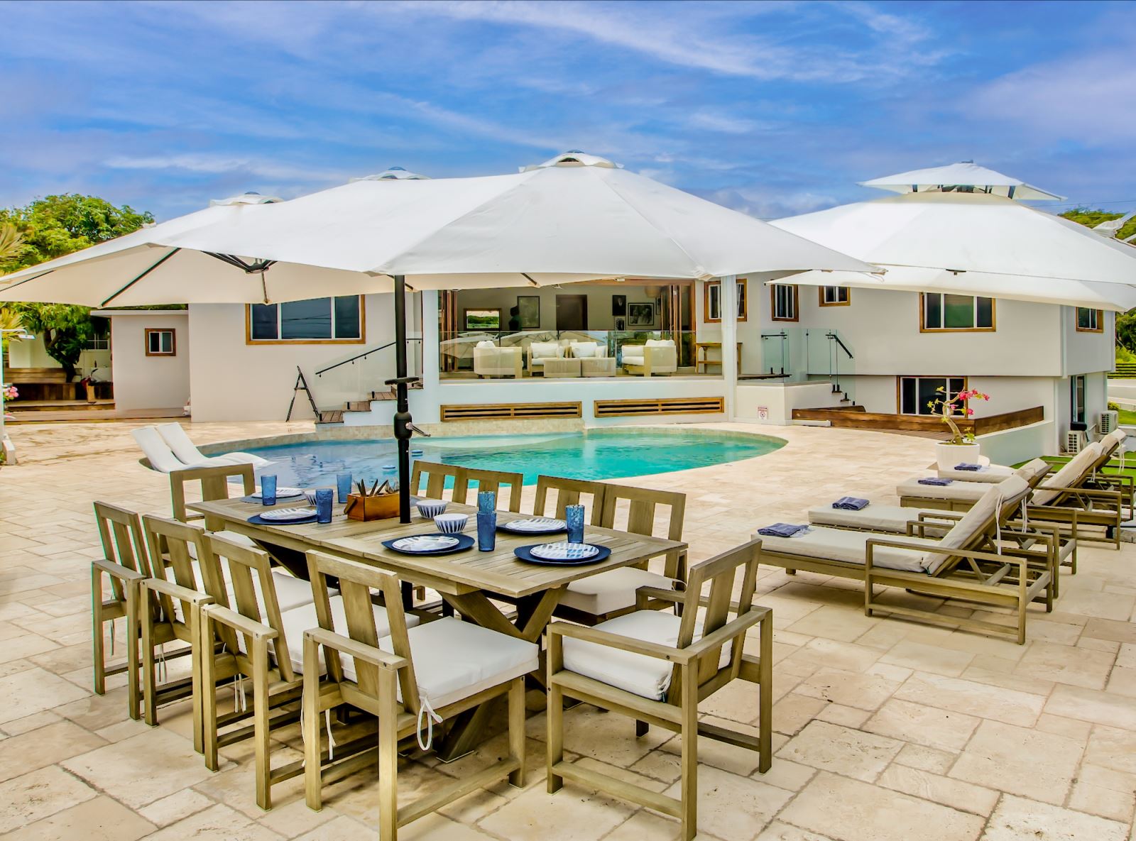 pool and villa