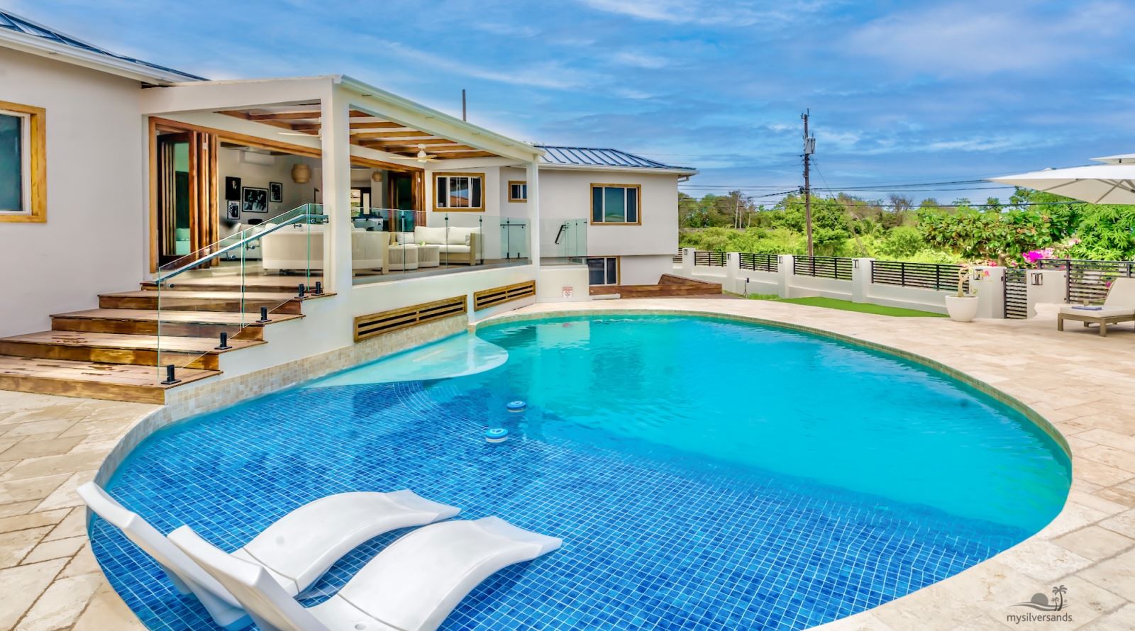 pool and villa