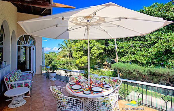 dining table on the balcony