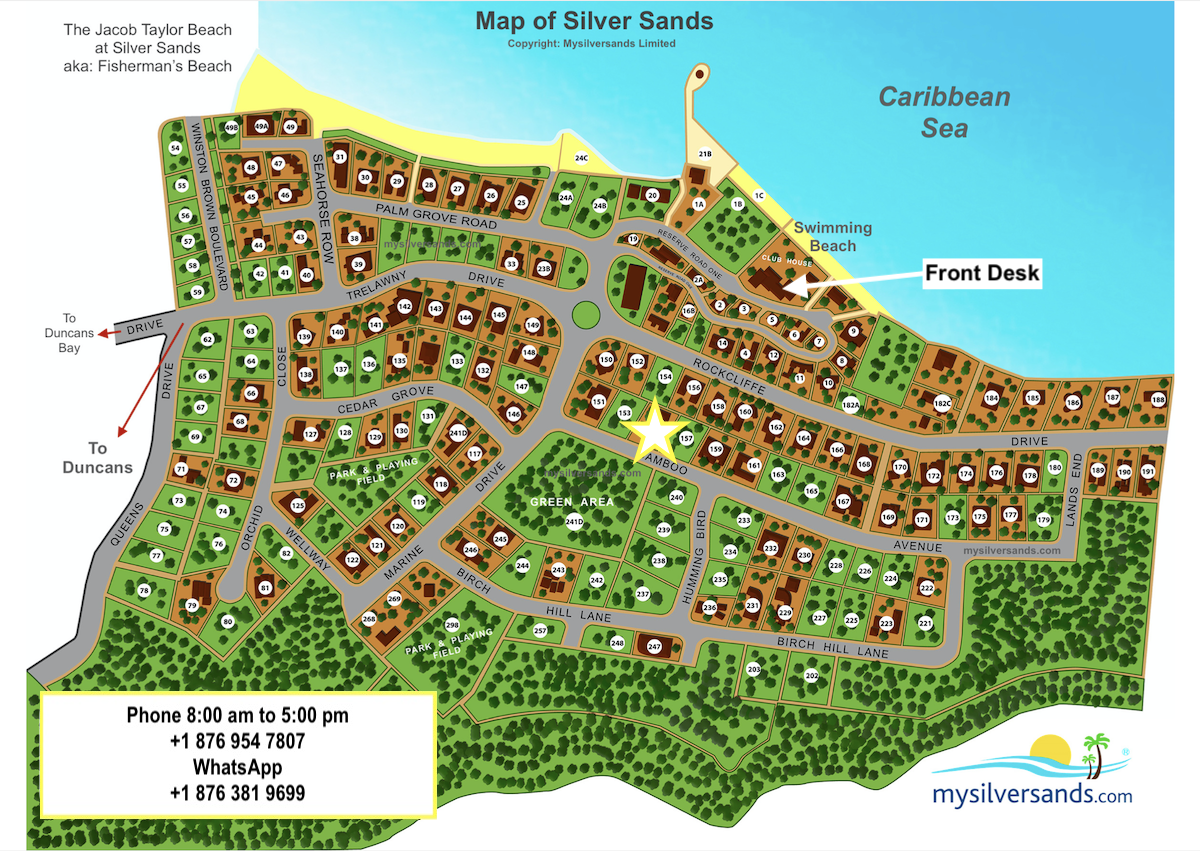map of silver sands showing location of clearview villa