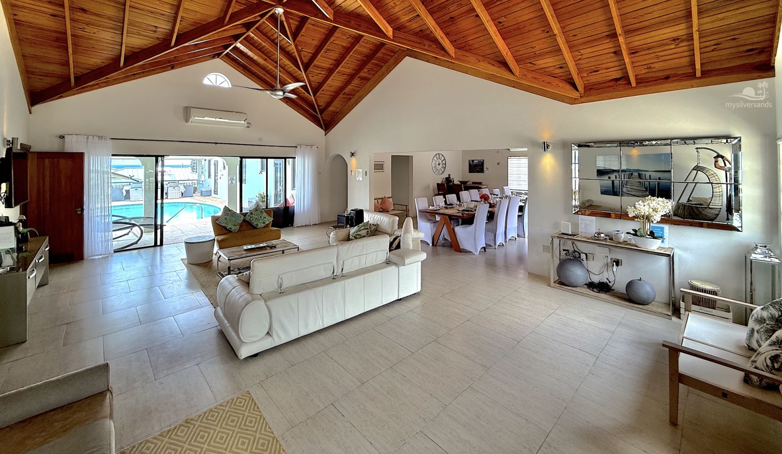 living room to pool