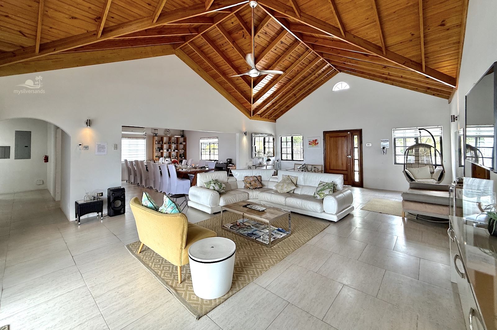living room to dining room