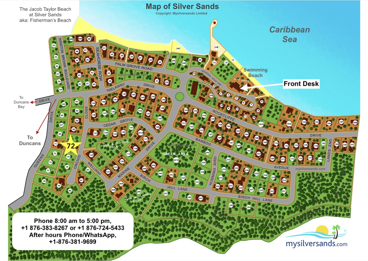 map of silver sands showing daydream