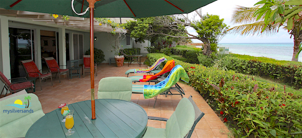 the patio and seaside of ebb tide