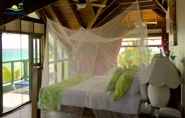 mosquito net and bug off screen in bedroom 5