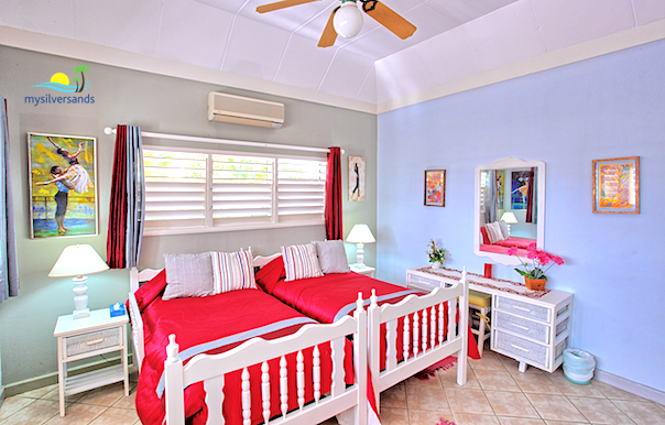 bedroom two furnished with twin beds