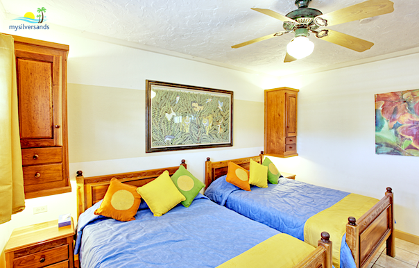 bedroom 4 is furnished with 2 double beds