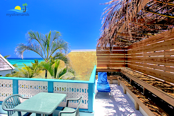 balcony with seating area