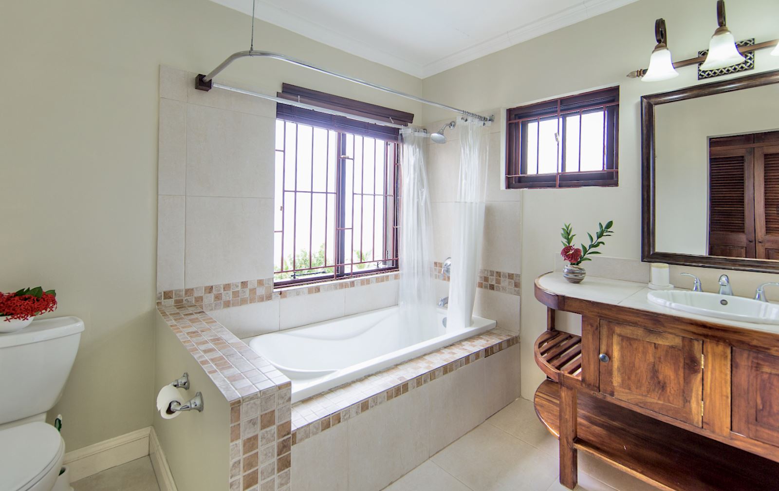 bathroom 2 with shower over bathtub